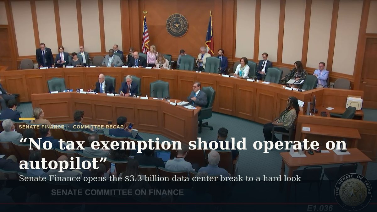 “No tax exemption should operate on autopilot”: Senate Finance weighs $3.3 billion tax break for data centers