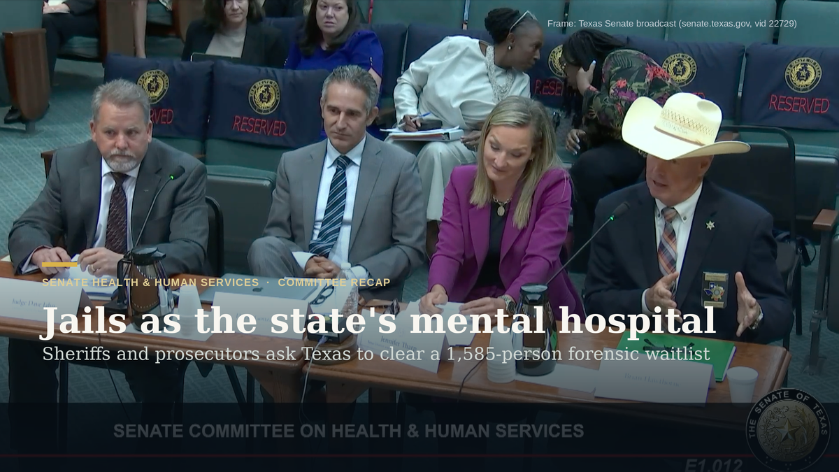 ‘The best $2,000 my commissioners court has agreed to spend’: Texas jails carry the state’s mental health crisis, and sheriffs want out