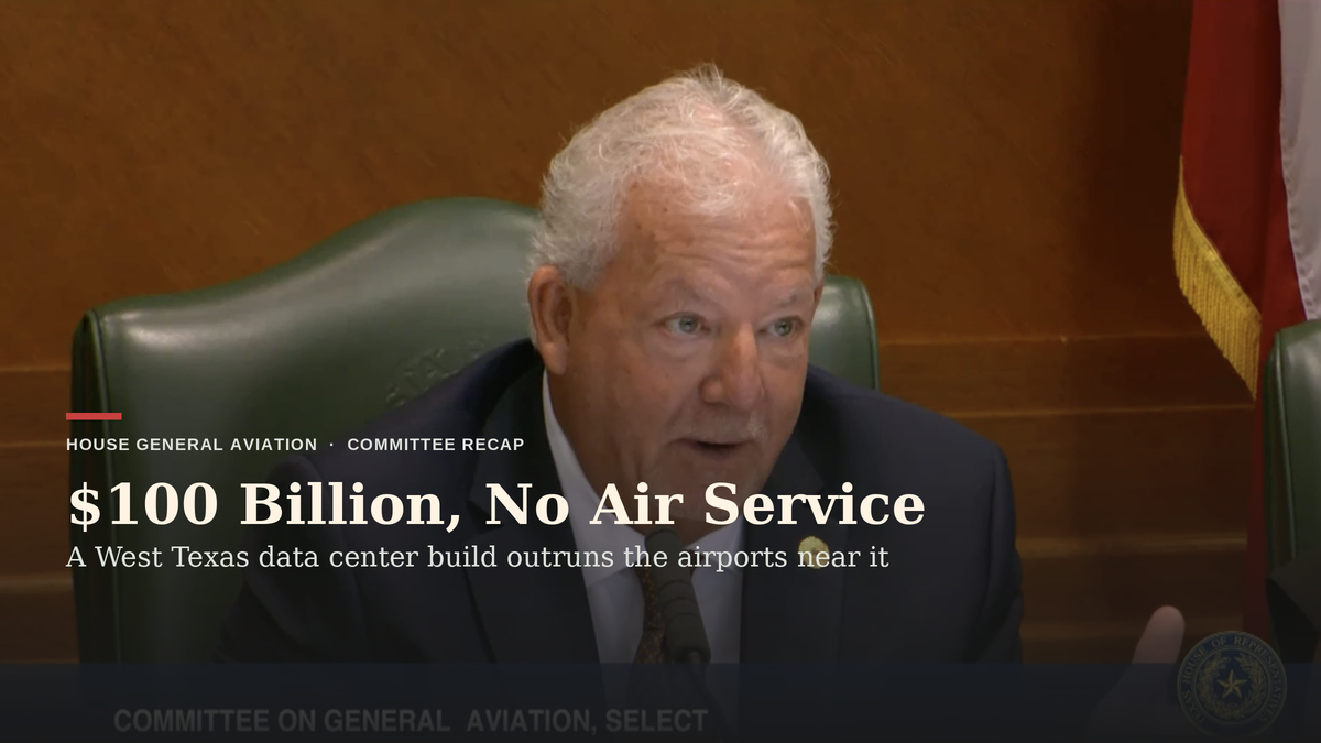West Texas Is Getting $100 Billion in Data Centers and Two of the Sites Have No Air Service