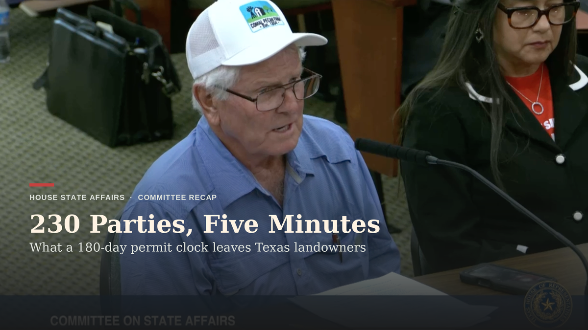 Landowners Tell House State Affairs: We Got 90 Days and Five Minutes of Cross-Examination on the 765-kV Lines