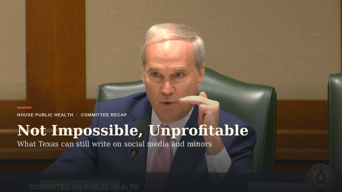 Texas House Panel Hears Social Media Fixes Are Not Impossible, Just Unprofitable