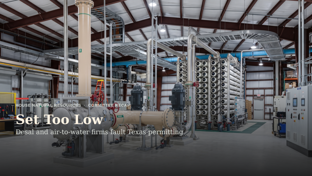 Desalination and Air-to-Water Firms Tell Texas Its Own Rules Are Blocking New Supply