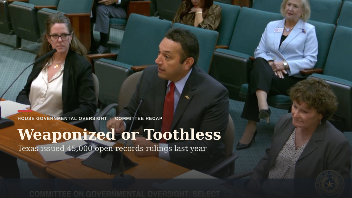 Counties Call the Public Information Act Weaponized; Transparency Groups Call It Toothless