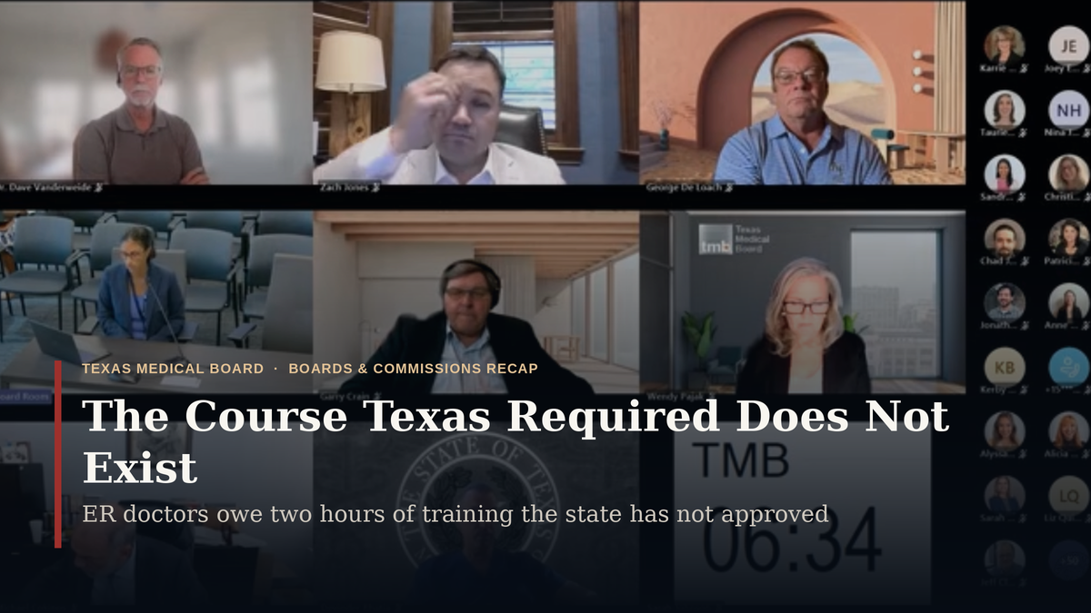 Texas Ordered ER Doctors to Train on Sexual Assault Evidence, but No Course Exists