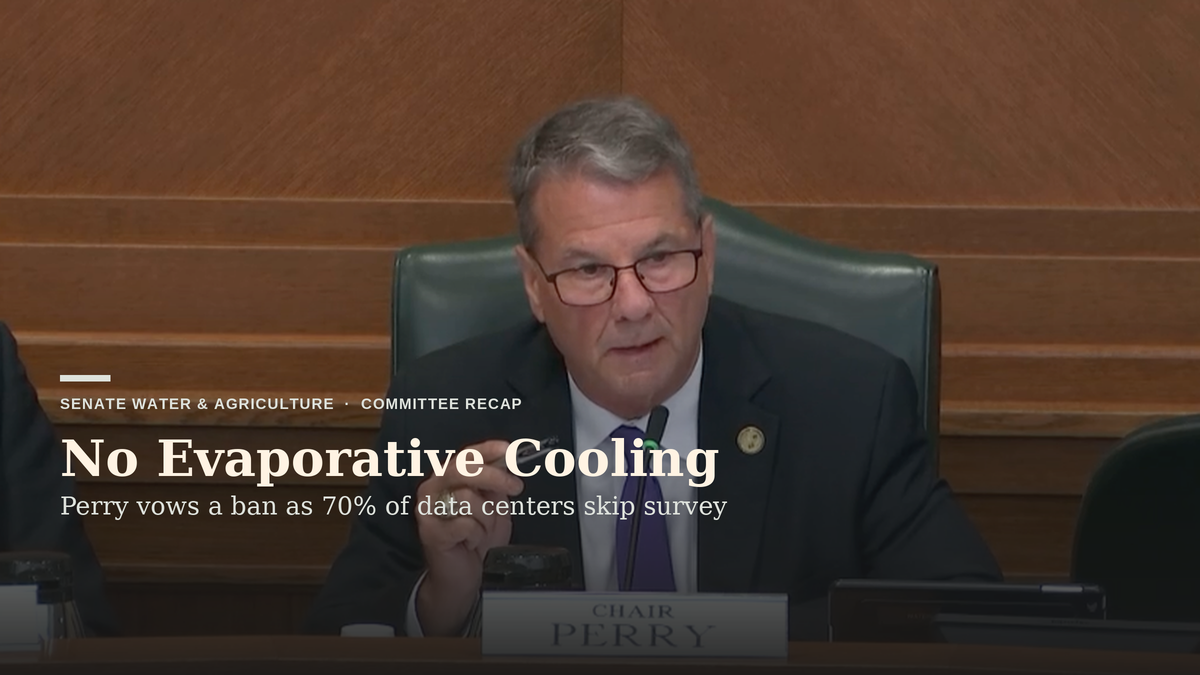 Perry Vows to Ban Evaporative Cooling After 70 Percent of Data Centers Ignore State Water Survey
