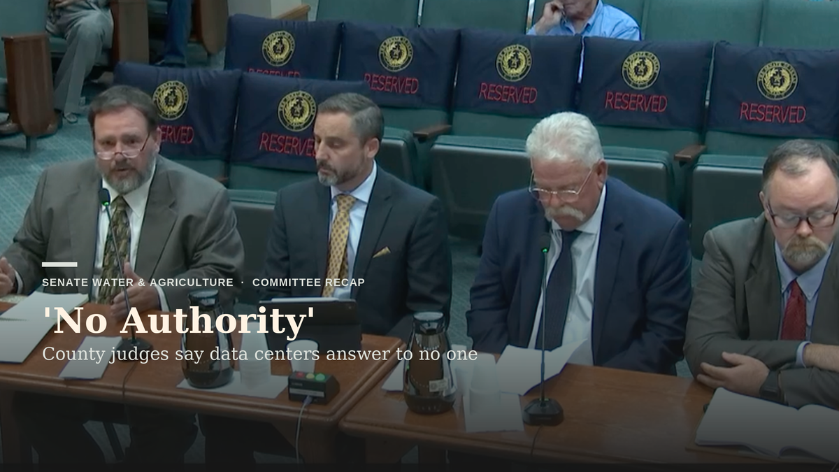 County Judges Tell Senators They Have ‘No Authority’ Over Data Centers as Industry Pledges Millions