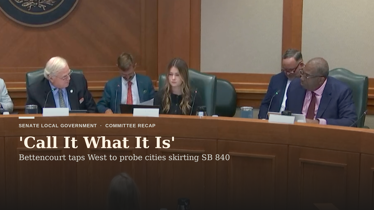 Bettencourt Names West to Lead Probe of Cities Skirting Texas Housing Laws