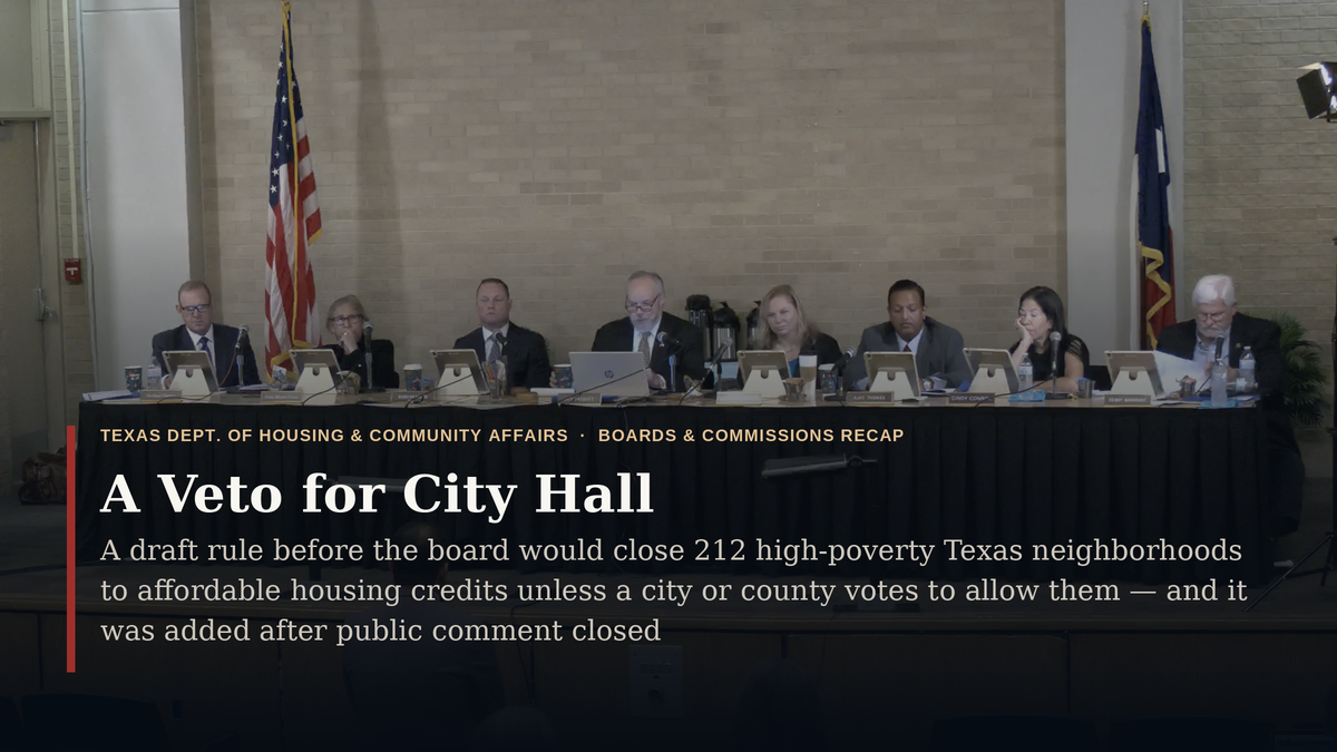 Texas Would Bar Affordable Housing from Its Poorest Neighborhoods Without a Local Vote