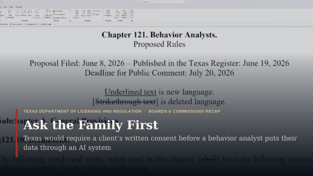 Texas Would Make Behavior Analysts Get a Family’s Written Consent Before Using AI