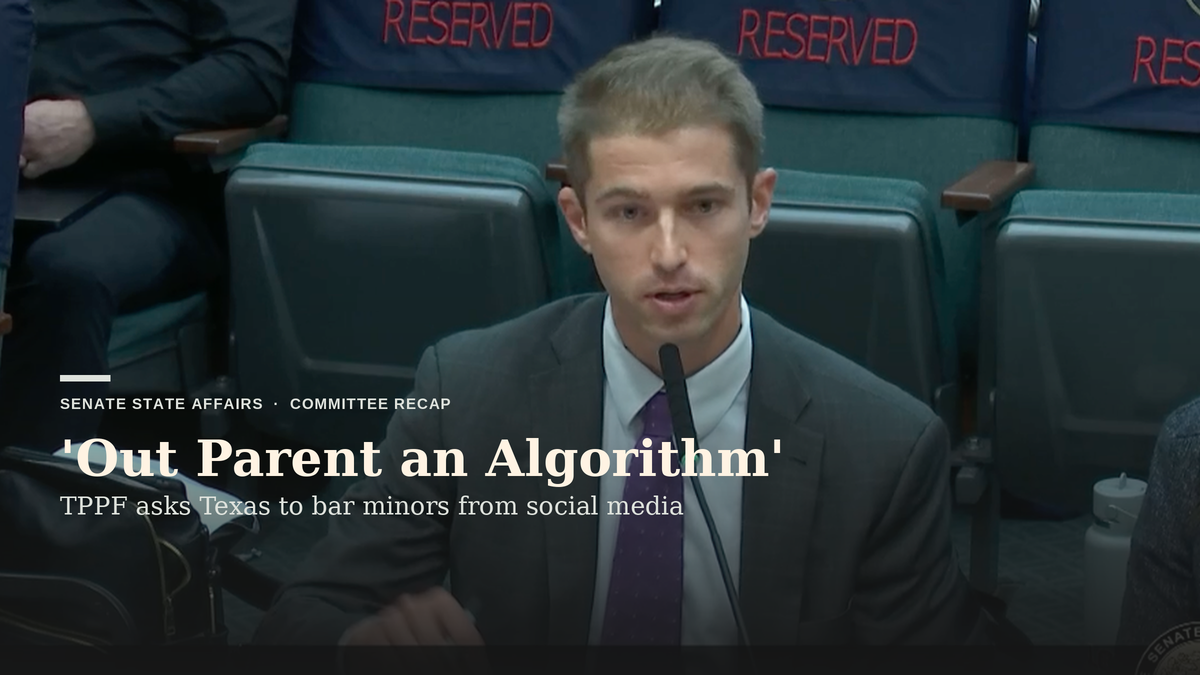 Texas Should Bar Minors from Social Media, Senate Panel Told