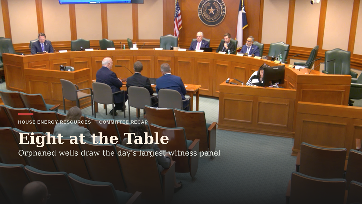 Orphaned Wells Draw the Day’s Largest Panel as a House Committee Checks Its Own Plugging Law