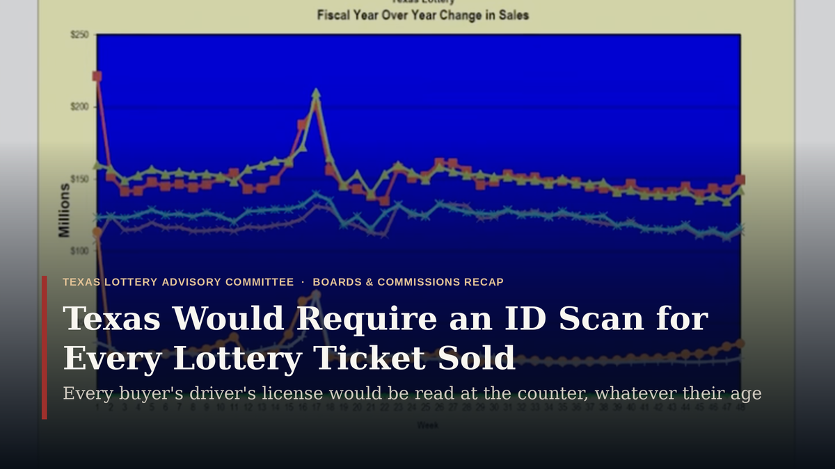 Texas May Require an ID Scan for Every Lottery Ticket Sold