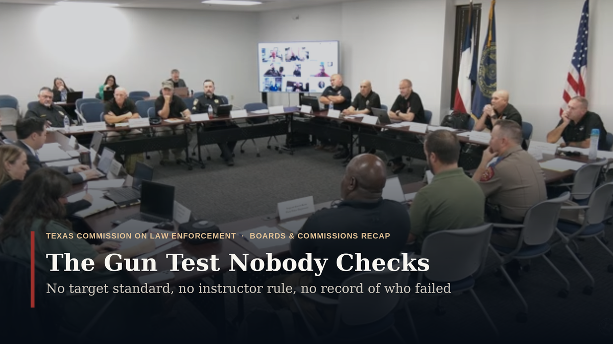 Texas Never Learns Which Police Officers Failed the Annual Gun Test