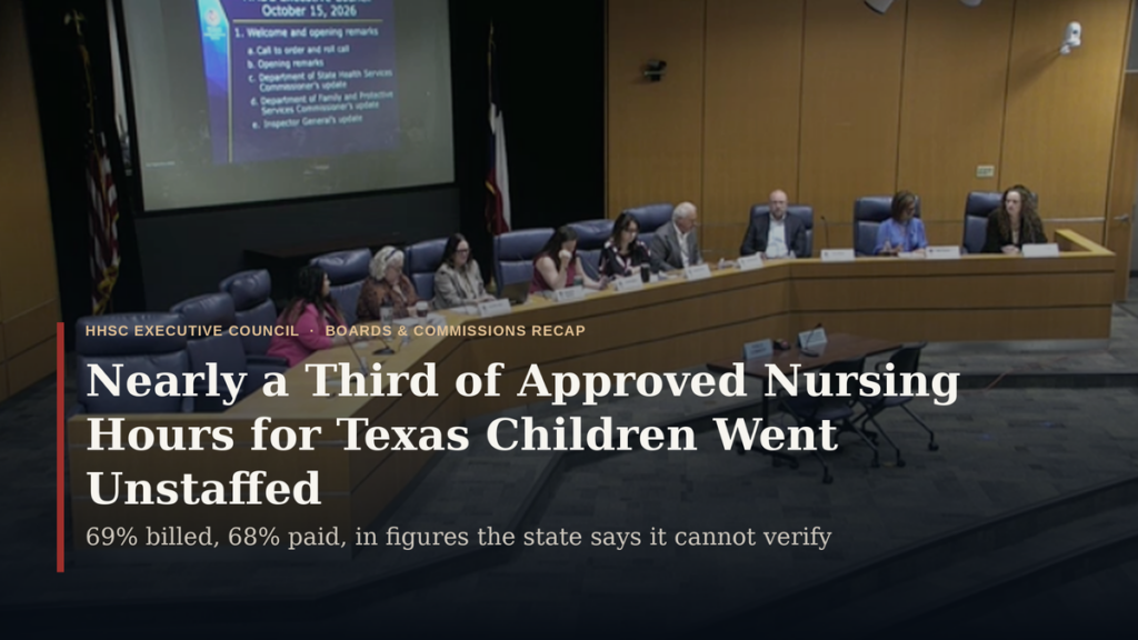 Nearly a Third of Medicaid-Approved In-Home Nursing Hours for Texas Children Went Unstaffed